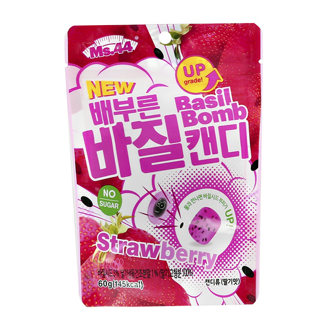 Конфеты Candy Basil Bomb Ms. 44 со вкусом клубники, 60 г