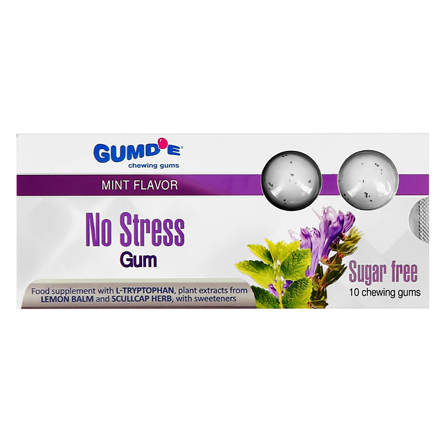 Жевательная резинка Gumd`E Chewing Gums No Stress со вкусом мяты (без сахара)