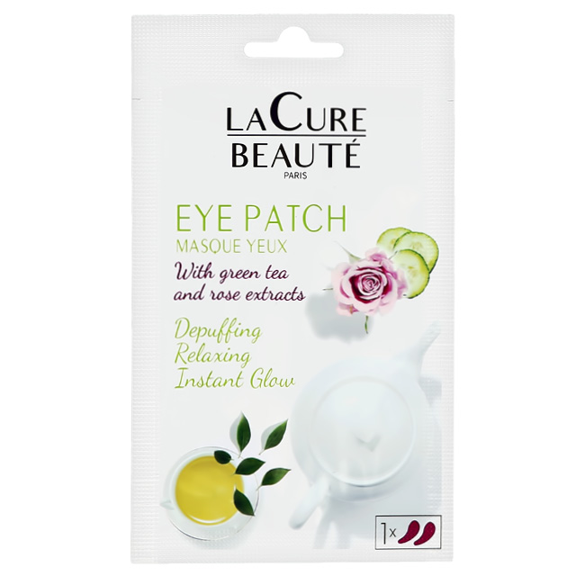 Патчи для глаз La Cure Beaute гидрогелевые с экстрактом розы и зеленого чая