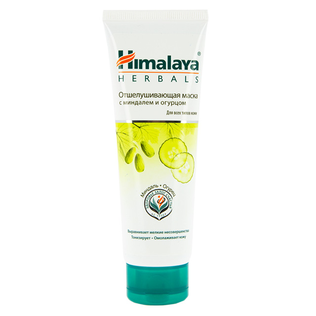 Маска для лица Himalaya Herbals отшелушивающая с миндалем и огурцом