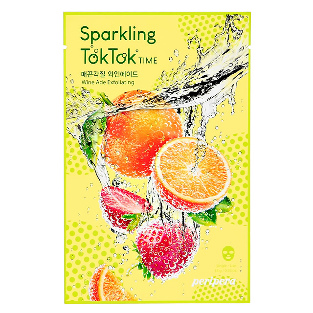 Маска для лица Peripera Sparkling Toktok Time с экстрактом вина (отшелушивающая)