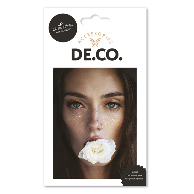 Набор переводных тату-веснушек DECO. by Miami tattoos (Golden)