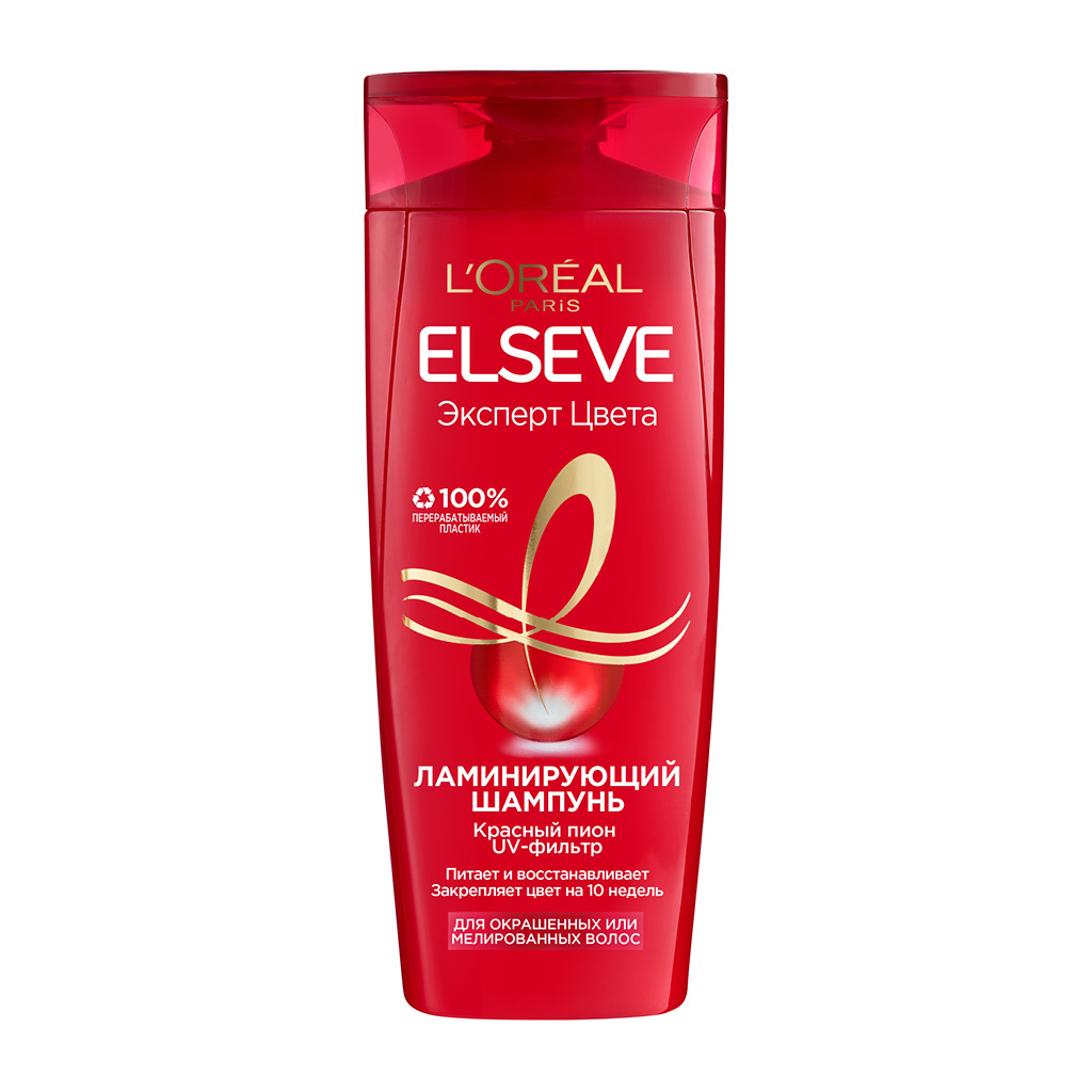 Шампунь для волос L’Oreal Elseve Эксперт цвета с эффектом ламинирования (для окрашенных и мелированных волос)