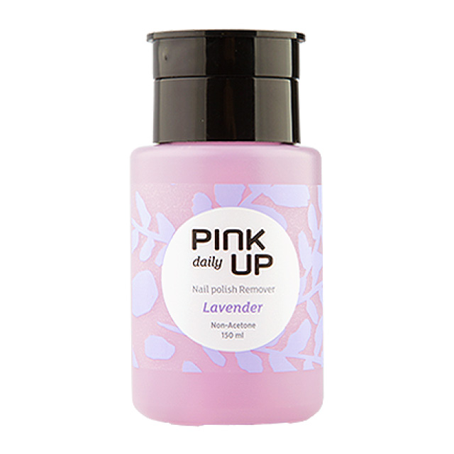 Жидкость для снятия лака Pink Up Daily с помпой без ацетона (Лаванда)