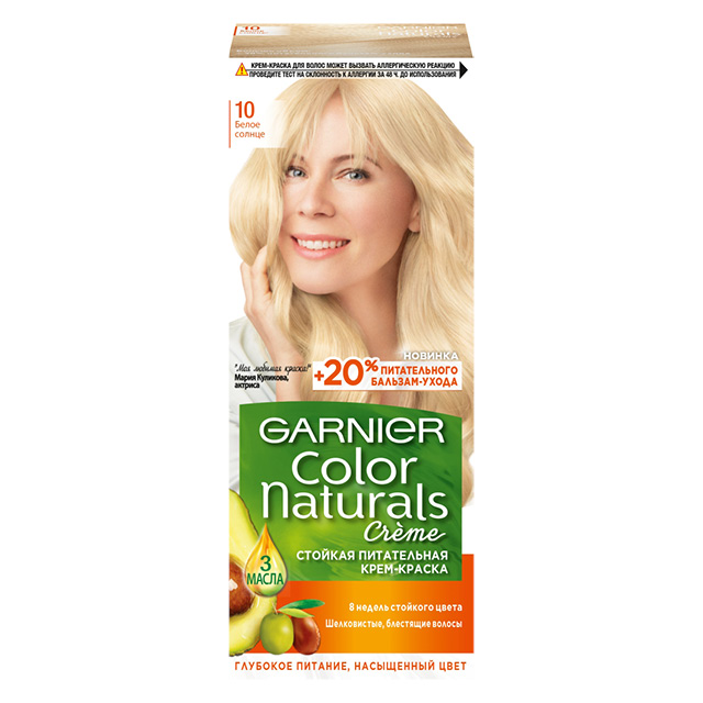 Краска для волос Garnier Color Naturals тон 10 (Белое солнце)