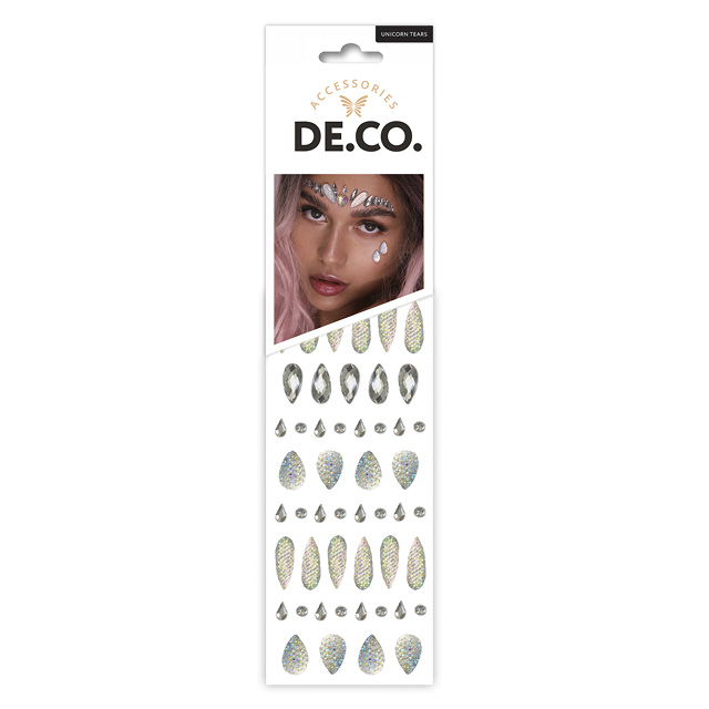 Кристаллы для лица и тела DECO. Crystals by Miami tattoos (Unicorn tears)