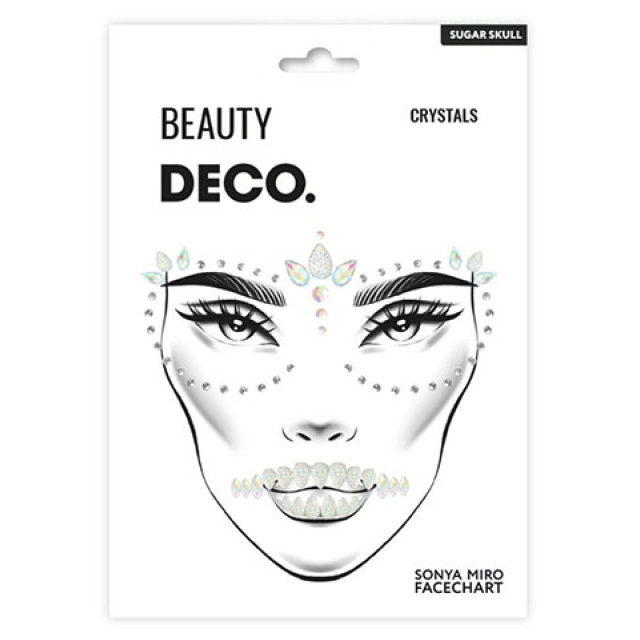 Кристаллы для лица и тела DECO. Face Crystals By Miami Tattoos (Sugar Skull)