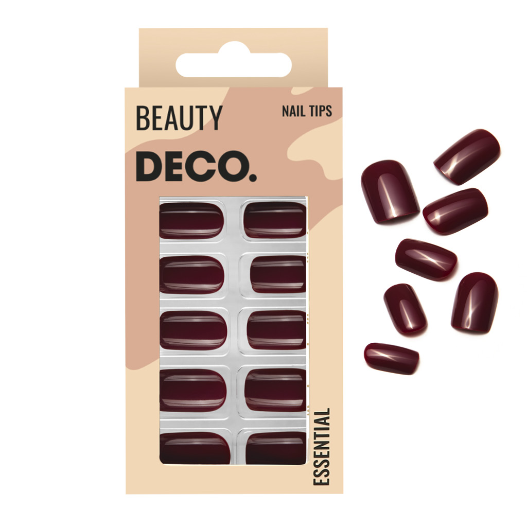 Набор накладных ногтей DECO. Essential Cherry Love (24 шт+ клеевые стикеры 24 шт)