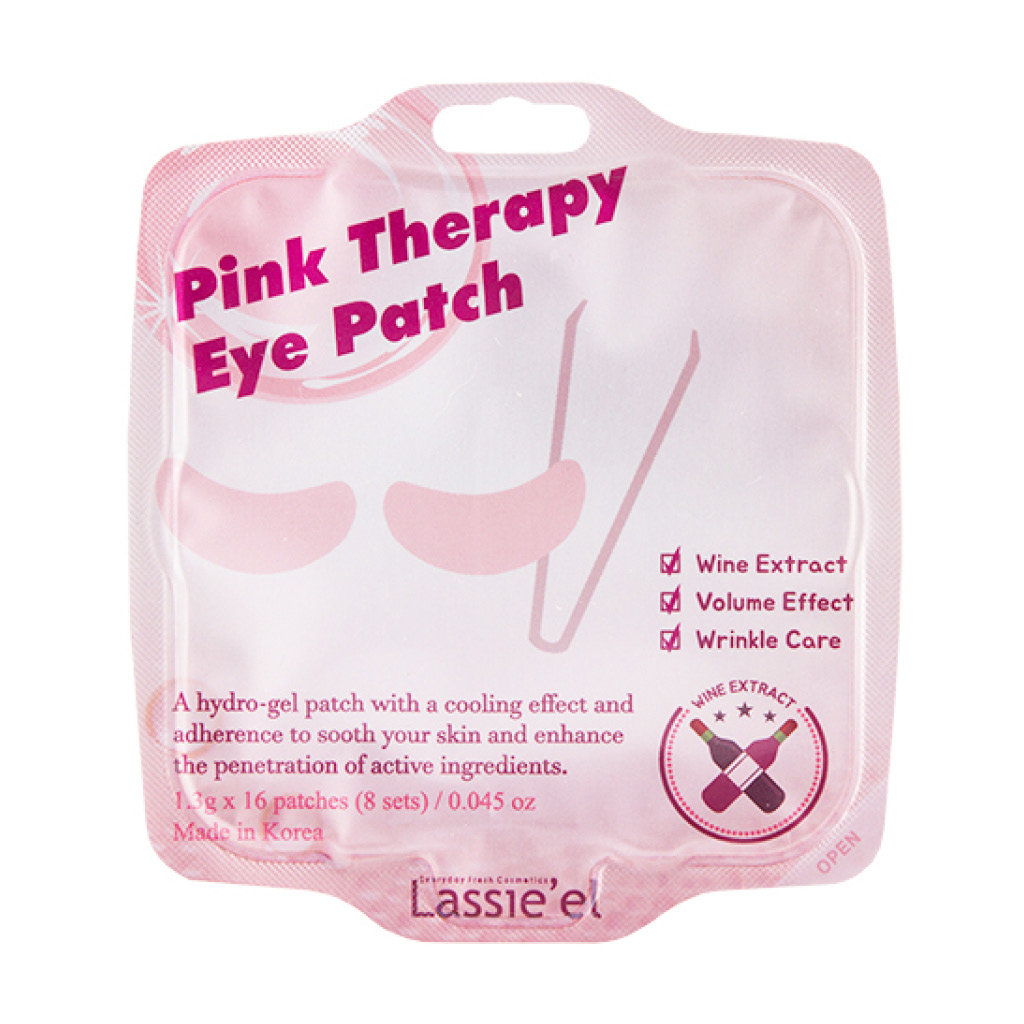 Патчи для глаз гидрогелевые с экстрактом вина Pink Therapy Lassie`El