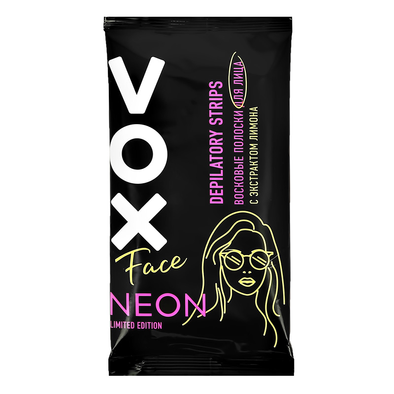 Полоски восковые для лица VOX Neon Collection