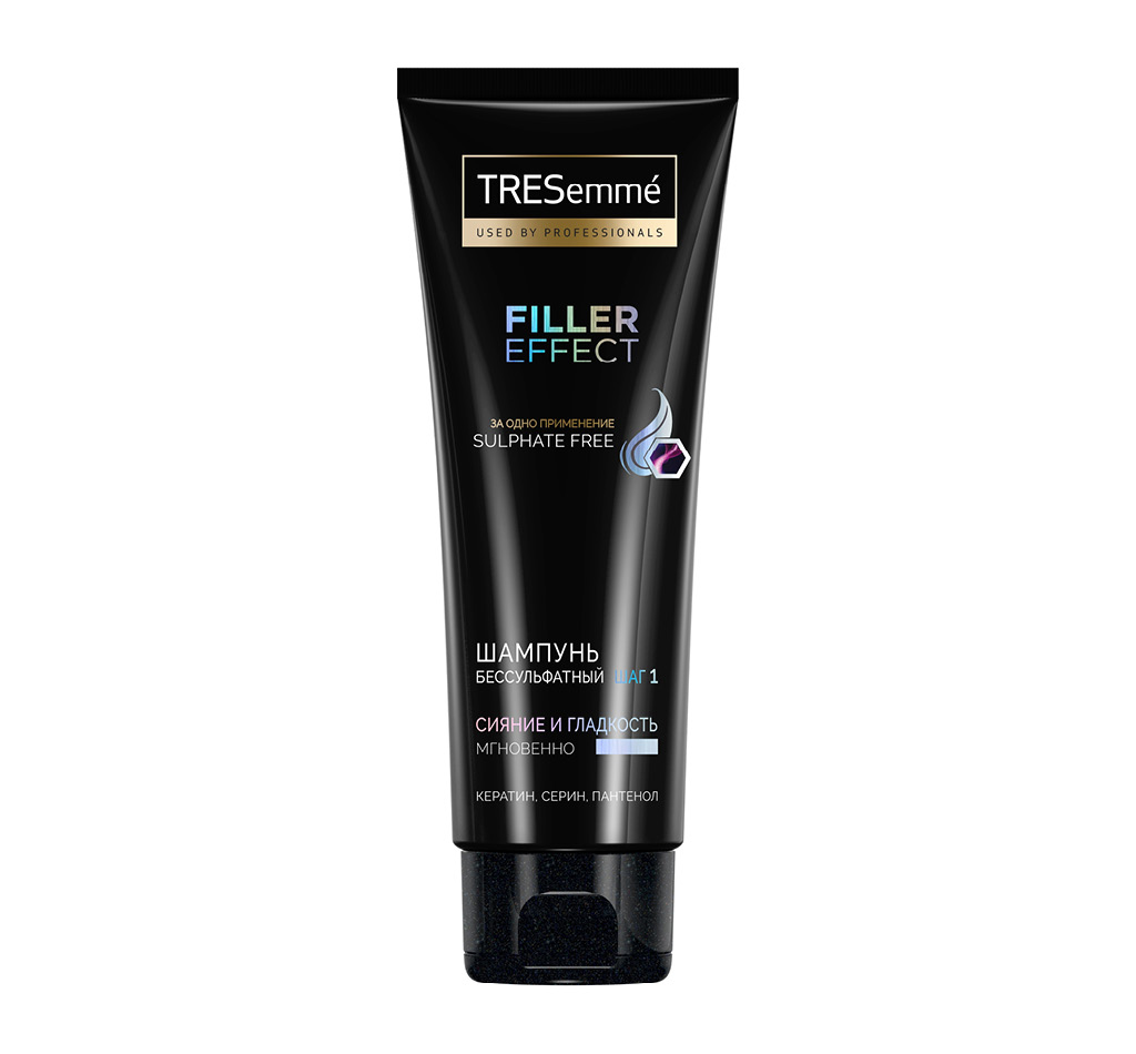 Шампунь для волос Tresemme Filler Effect Cияние и гладкость (бессульфатный)