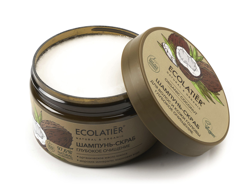 Шампунь-скраб для волос Ecolatier Organic Avocado Питание & восстановление