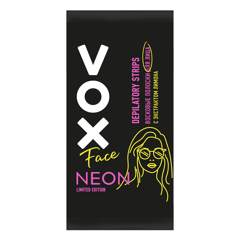 Полоски восковые для лица VOX Neon Collection