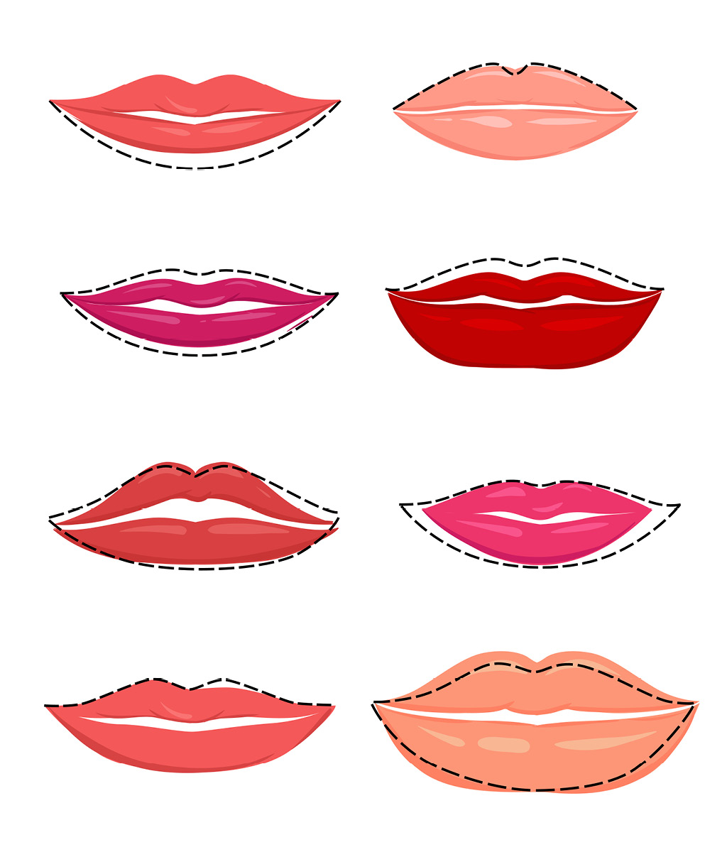 Варианты коррекции формы губ с помощью makeup-средств