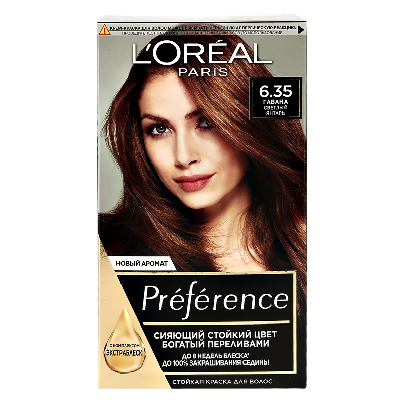 Краска для волос L’Oreal Preference тон 6.35/A3 (Гавана)