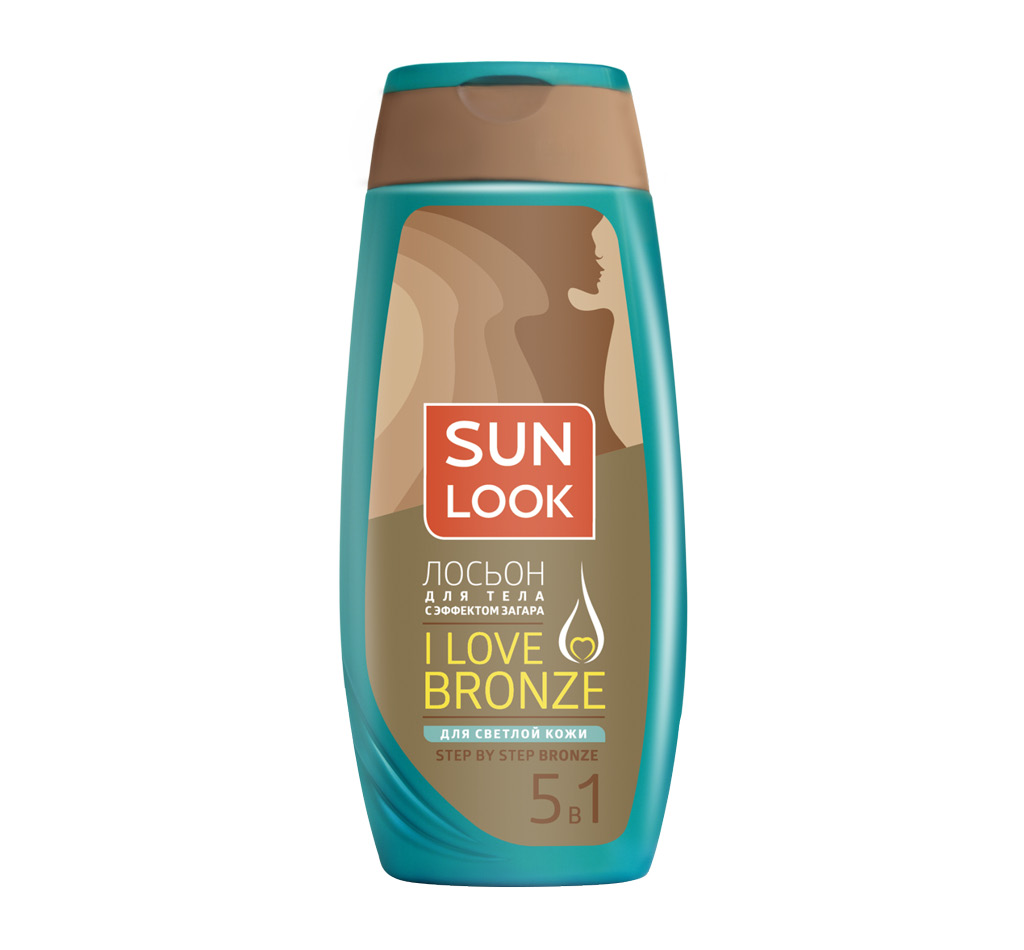 Лосьон для тела Sun Look I Love Bronze с эффектом загара для светлой кожи