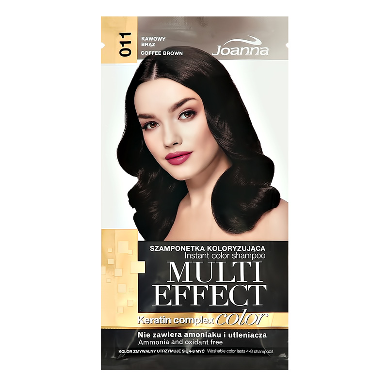 Оттеночный шампунь для волос Joanna Multi Effect Color тон 11 (Коричневый кофе)