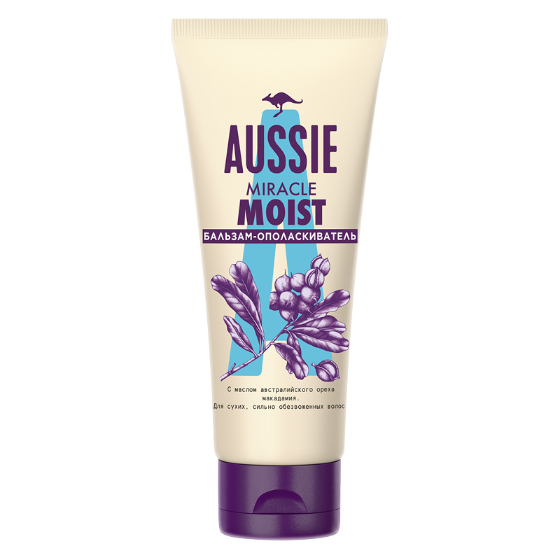 Бальзам-ополаскиватель Aussie Miracle Moist для сухих и поврежденных волос