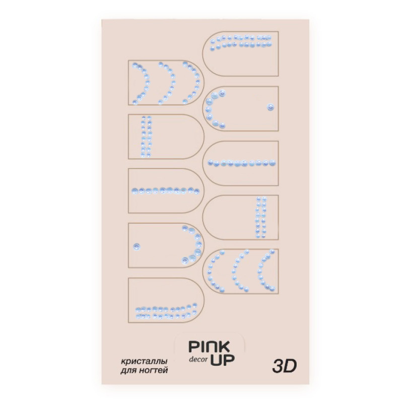 Кристаллы для ногтей Pink Up Decor 3D переводные тон 797