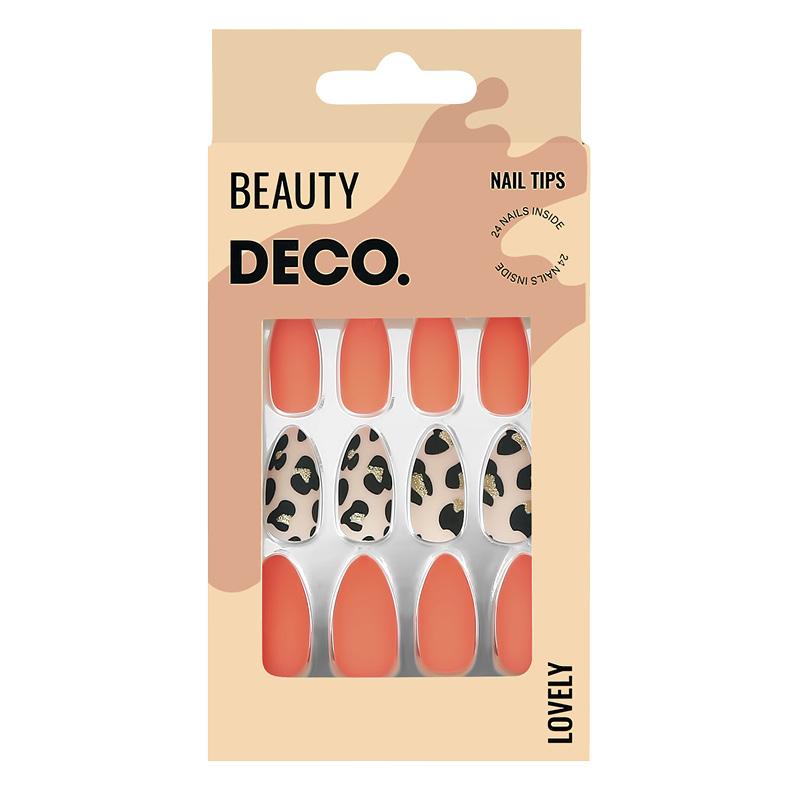 Набор накладных ногтей DECO. Lovely Leo (24 шт + клеевые стикеры 24 шт)