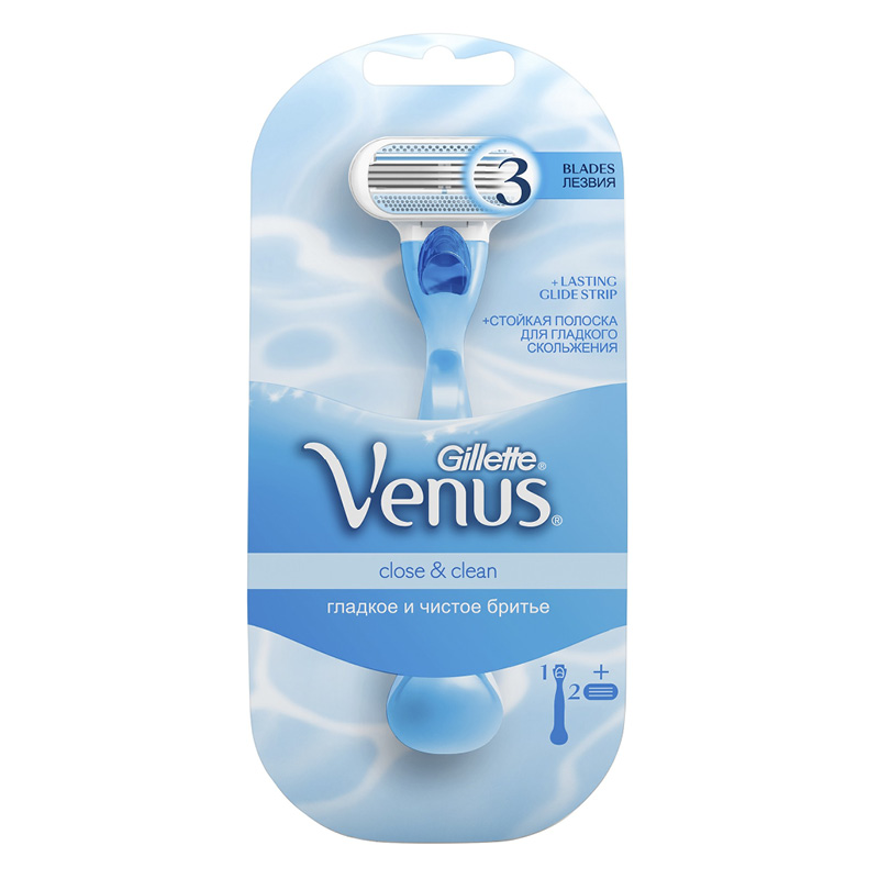 Станок для бритья Gillette Venus с 2 кассетами