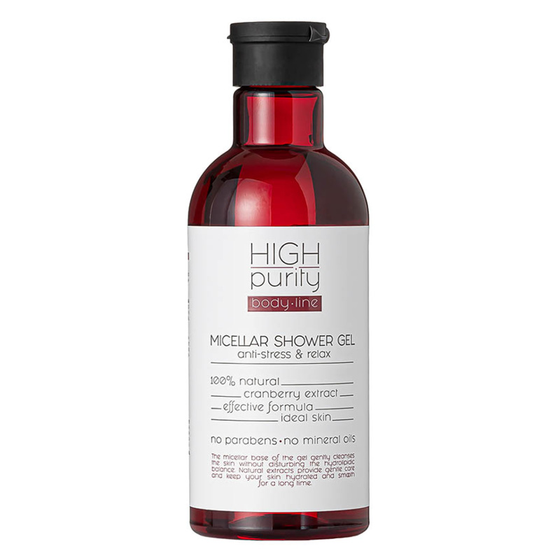 Гель для душа High Purity мицеллярный с натуральным экстрактом клюквы