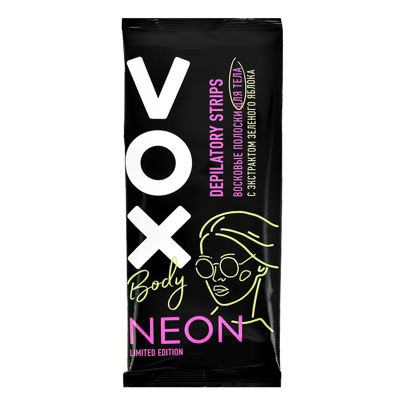 Полоски восковые для тела VOX Neon Collection