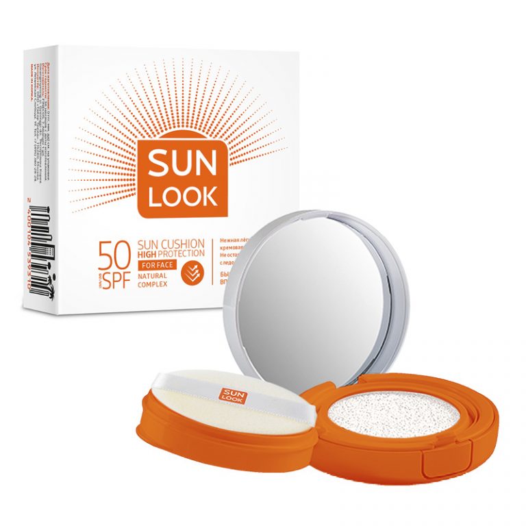 Looking sun. Кушон Sun look СПФ 50. Sun look солнцезащитный крем 50. Кушон для лица Sun look. Sun look защита от солнца для лица кушон.