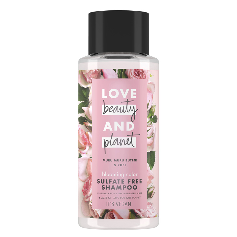 Шампунь для волос Love Beauty And Planet Muru Muru Butter & Rose Цветущий цвет (бессульфатный с маслом мурумуру и розой)