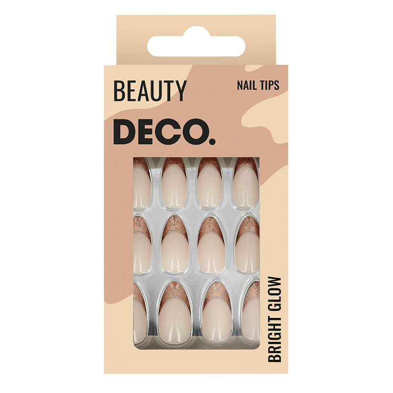 Набор накладных ногтей DECO. Bright Glow Bronze (24 шт + клеевые стикеры 24 шт)