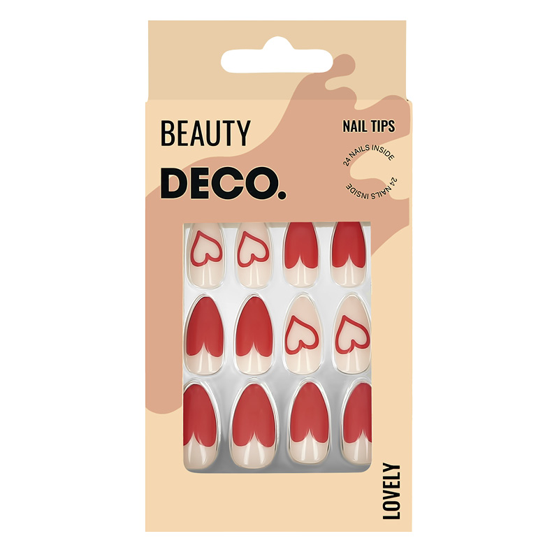 Набор накладных ногтей DECO. Lovely In Love (24 шт + клеевые стикеры 24 шт)